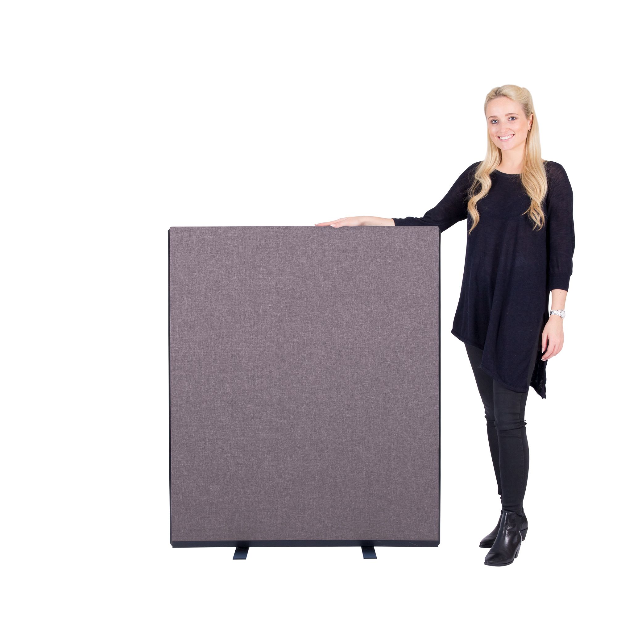 1000 mm wide Office Screen Grey Nyloop Fbaric