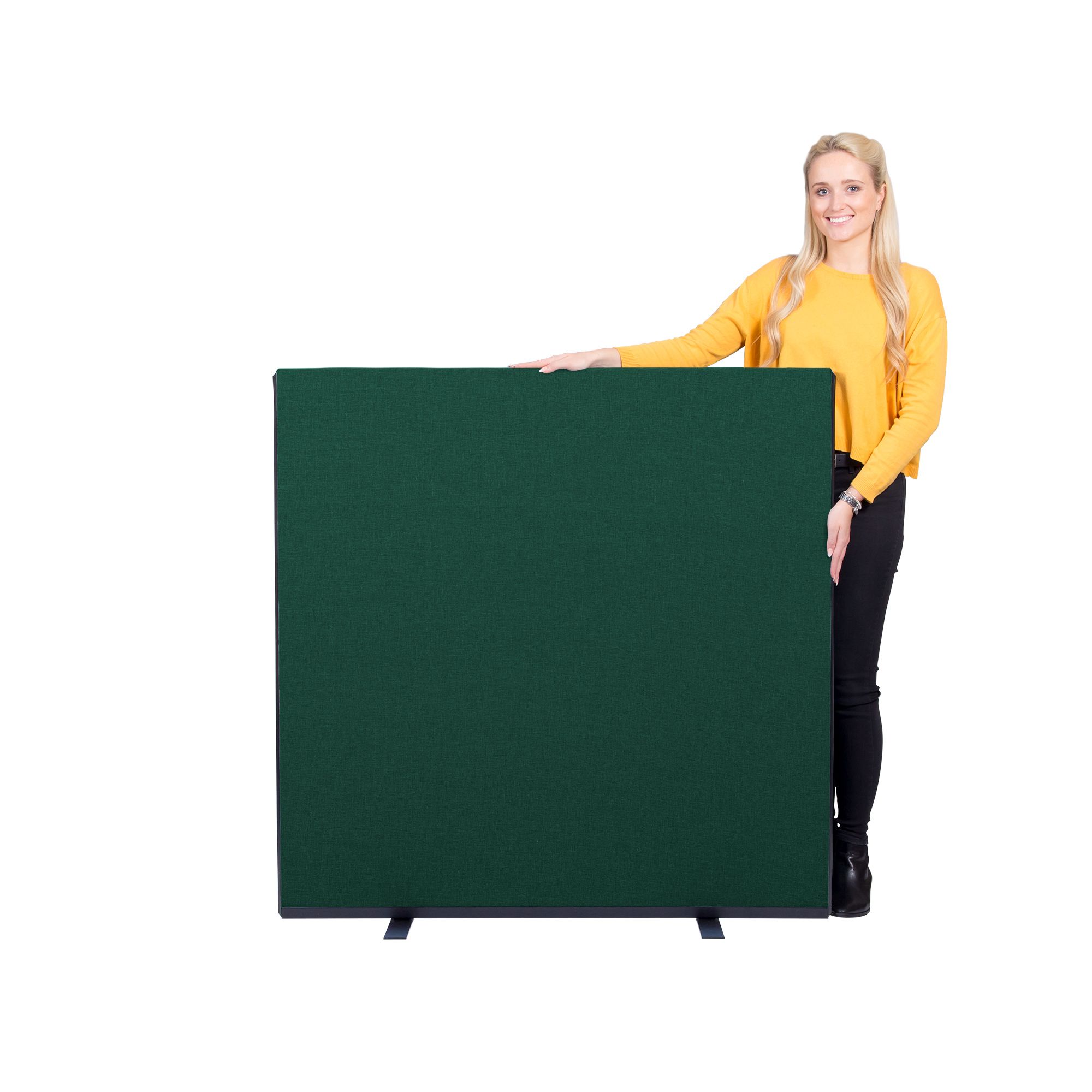 Office Screens 1200mm wide x 1200mm high Bottle Green Nyloop