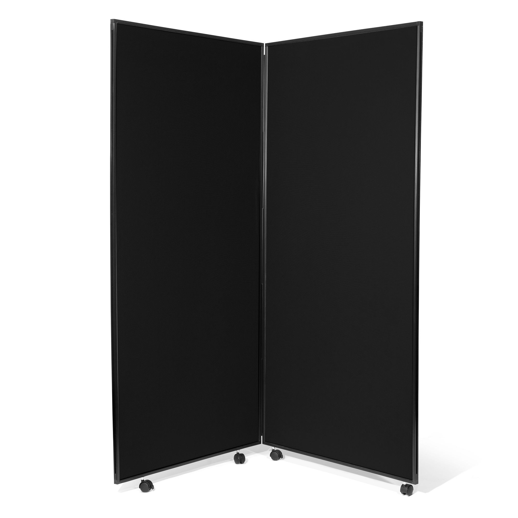 2 Panel Mobile Jumbo Display Boards Black with a Black Frame