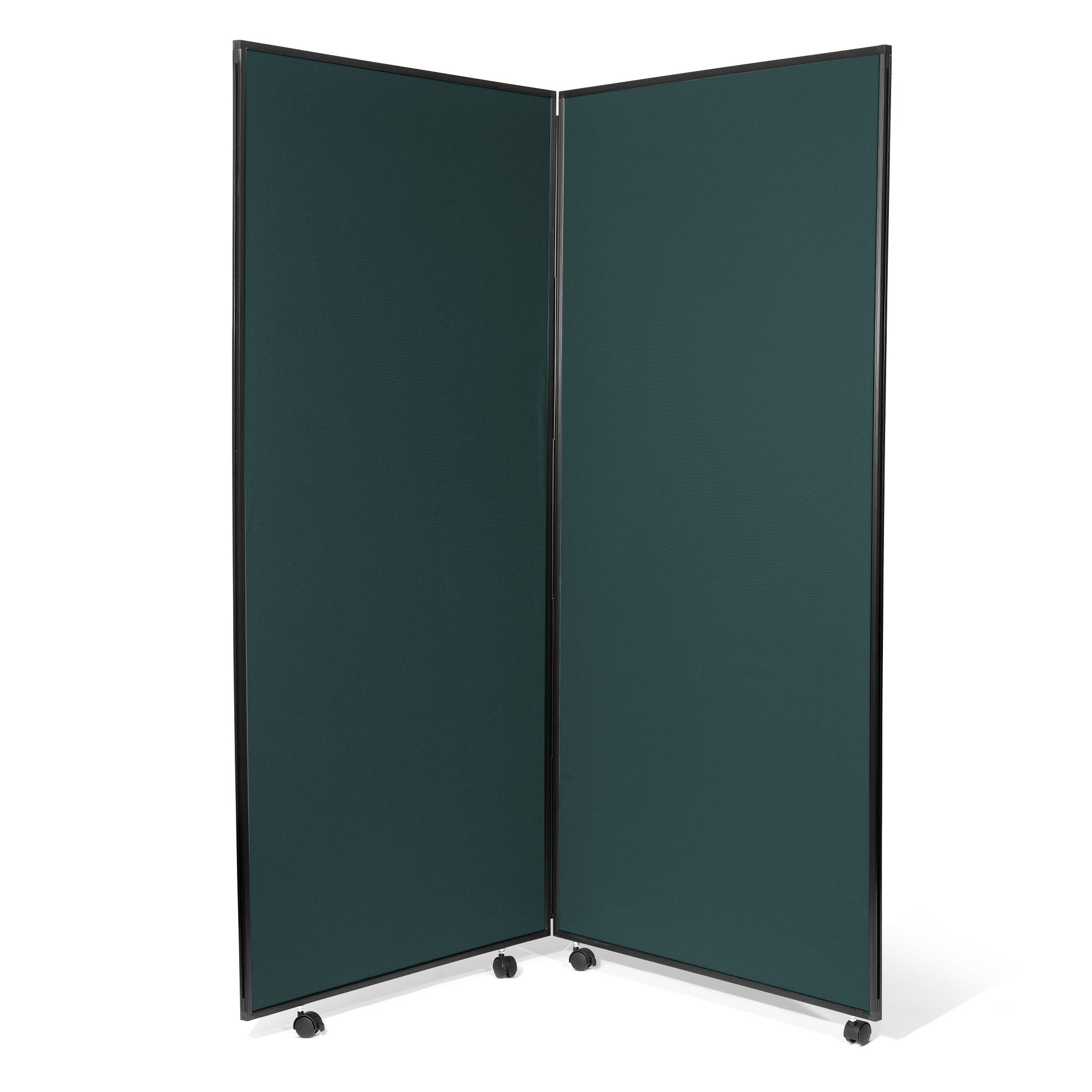 2 Panel Mobile Jumbo Display Boards Bottle Green with a Black Frame