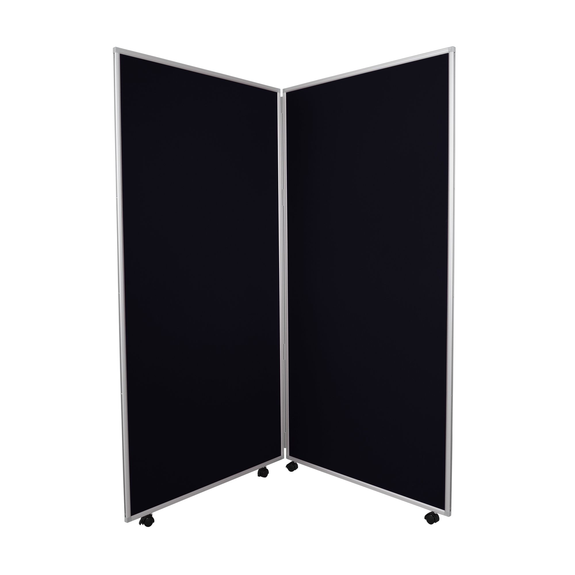 2 Panel Mobile Jumbo Display Boards Black Aluminium Frame