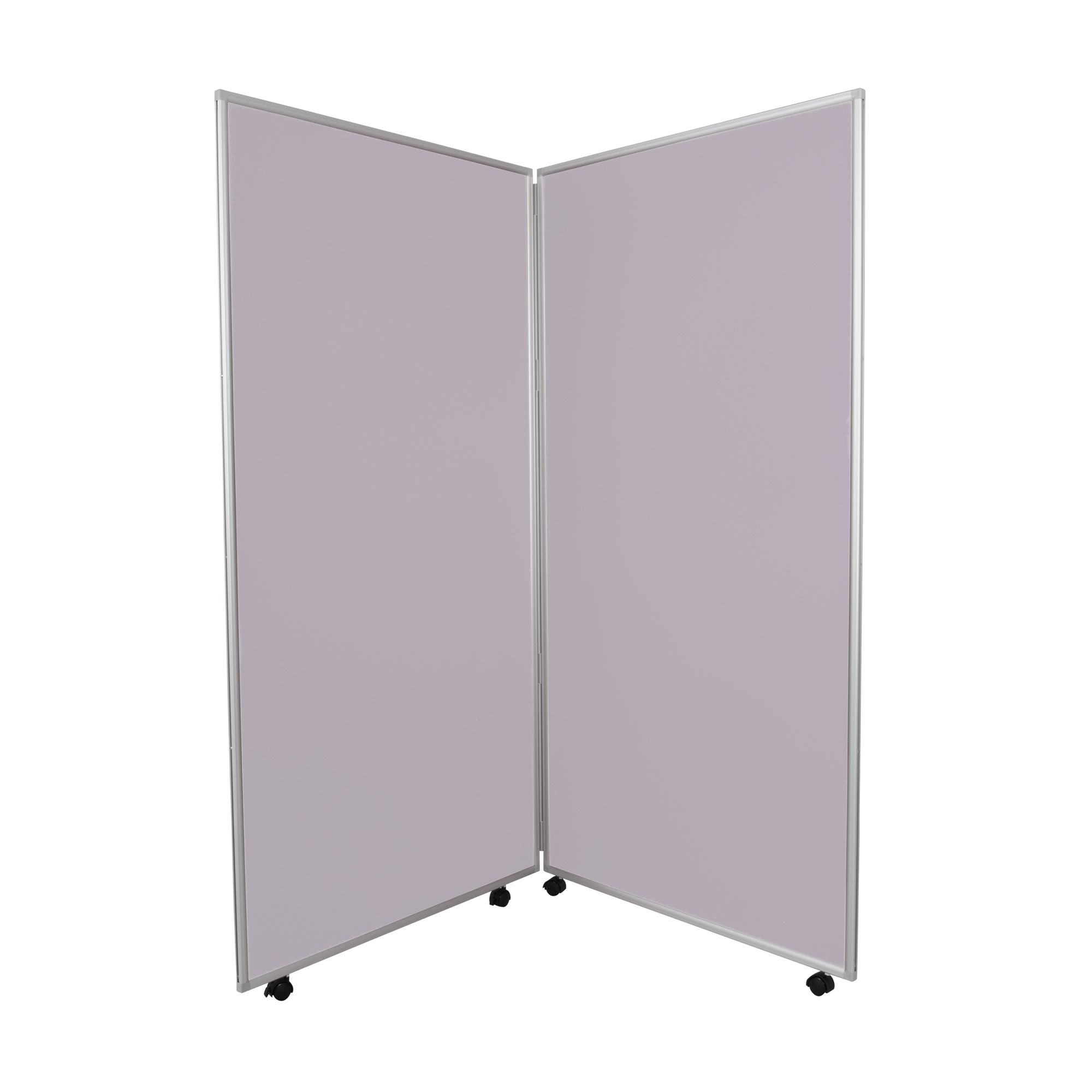 2 Panel Mobile Jumbo Display Boards Grey Aluminium Frame