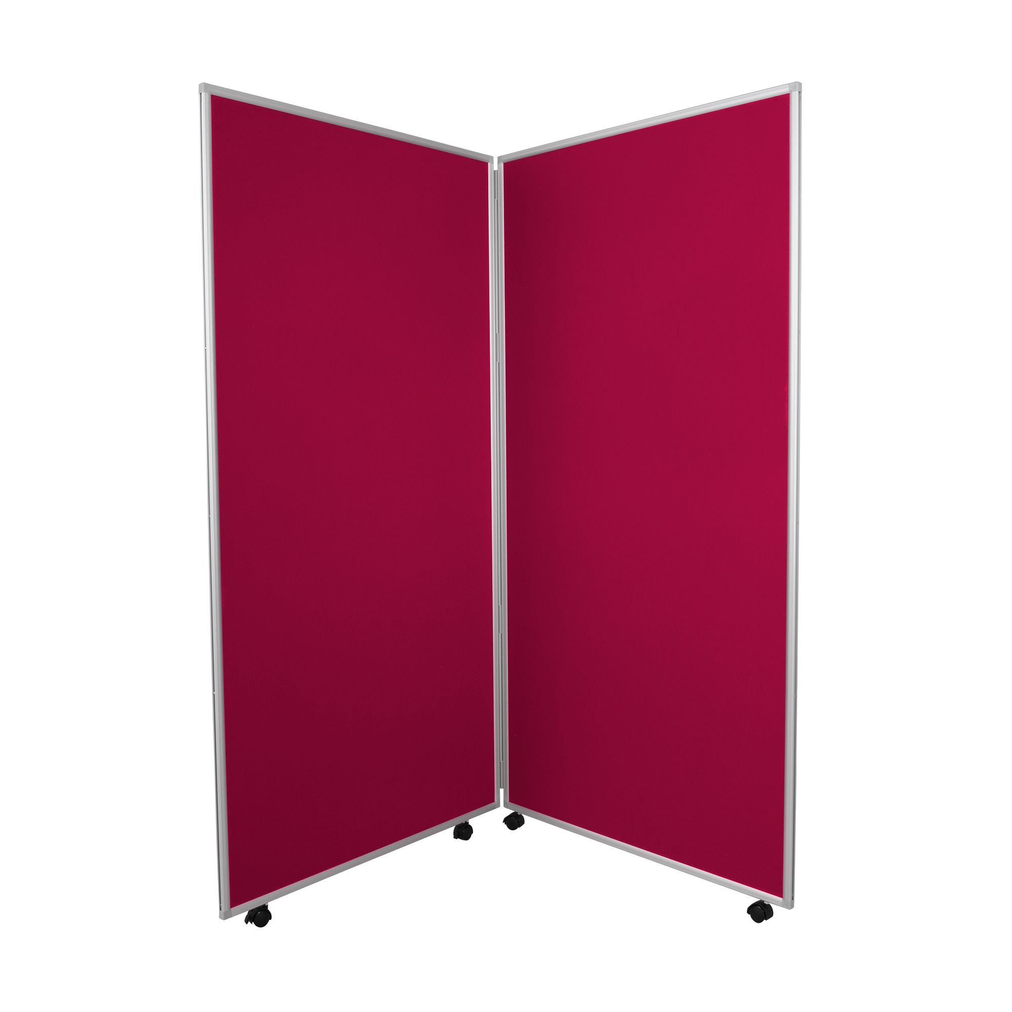 2 Panel Mobile Jumbo Display Boards Wine Aluminium Frame