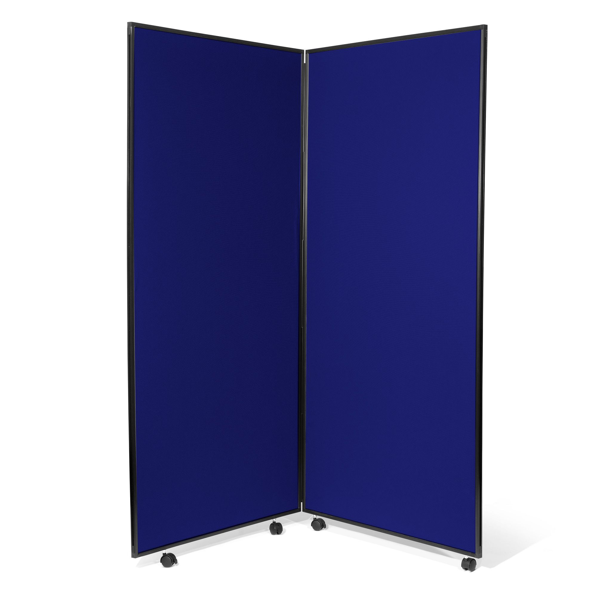 2 Panel Mobile Jumbo Display Boards Navy with a Black Frame