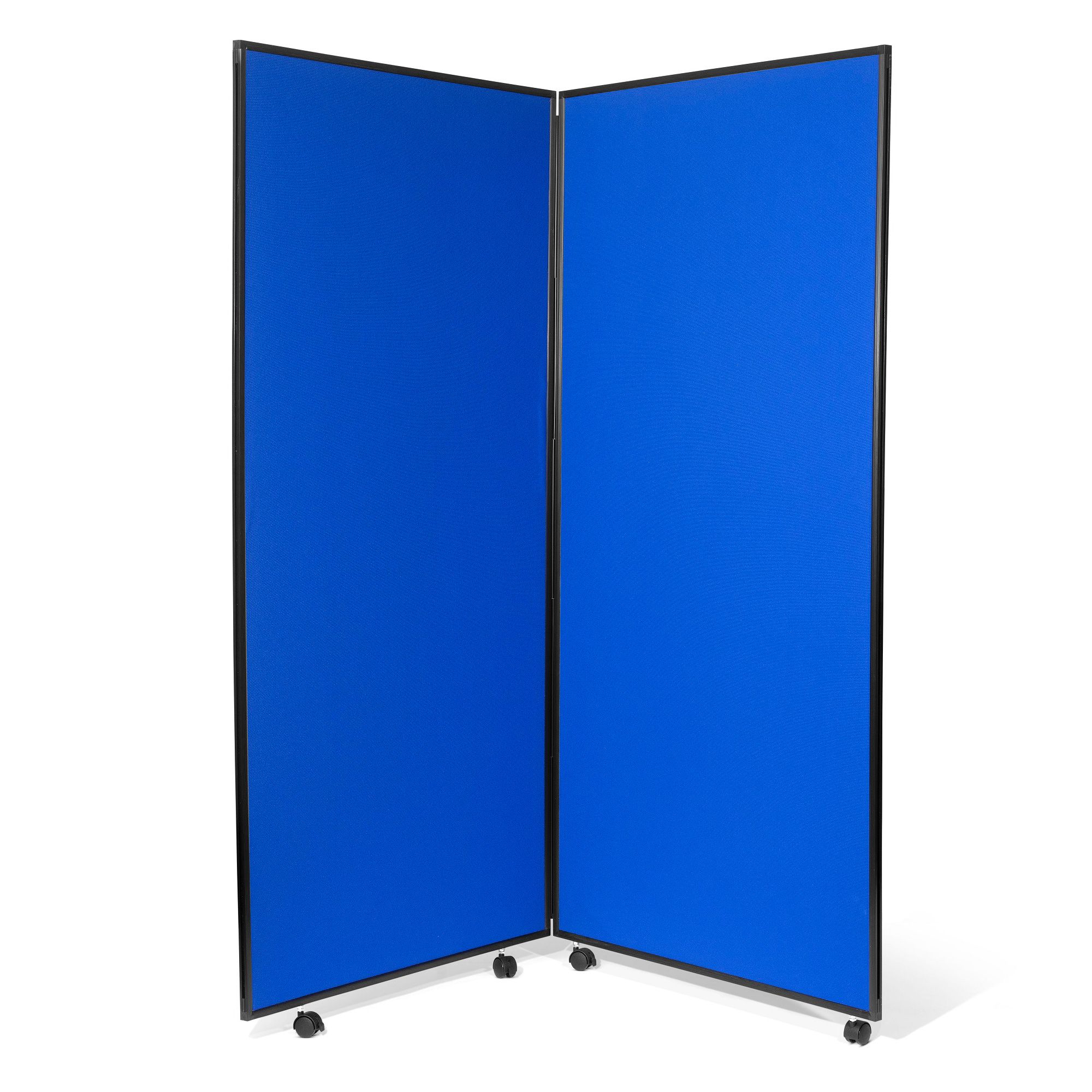 2 Panel Mobile Jumbo Display Boards Blue with a Black Frame