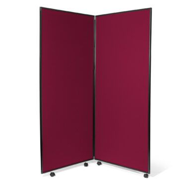 2 Panel Mobile Jumbo Display Boards Wine with a Black Frame
