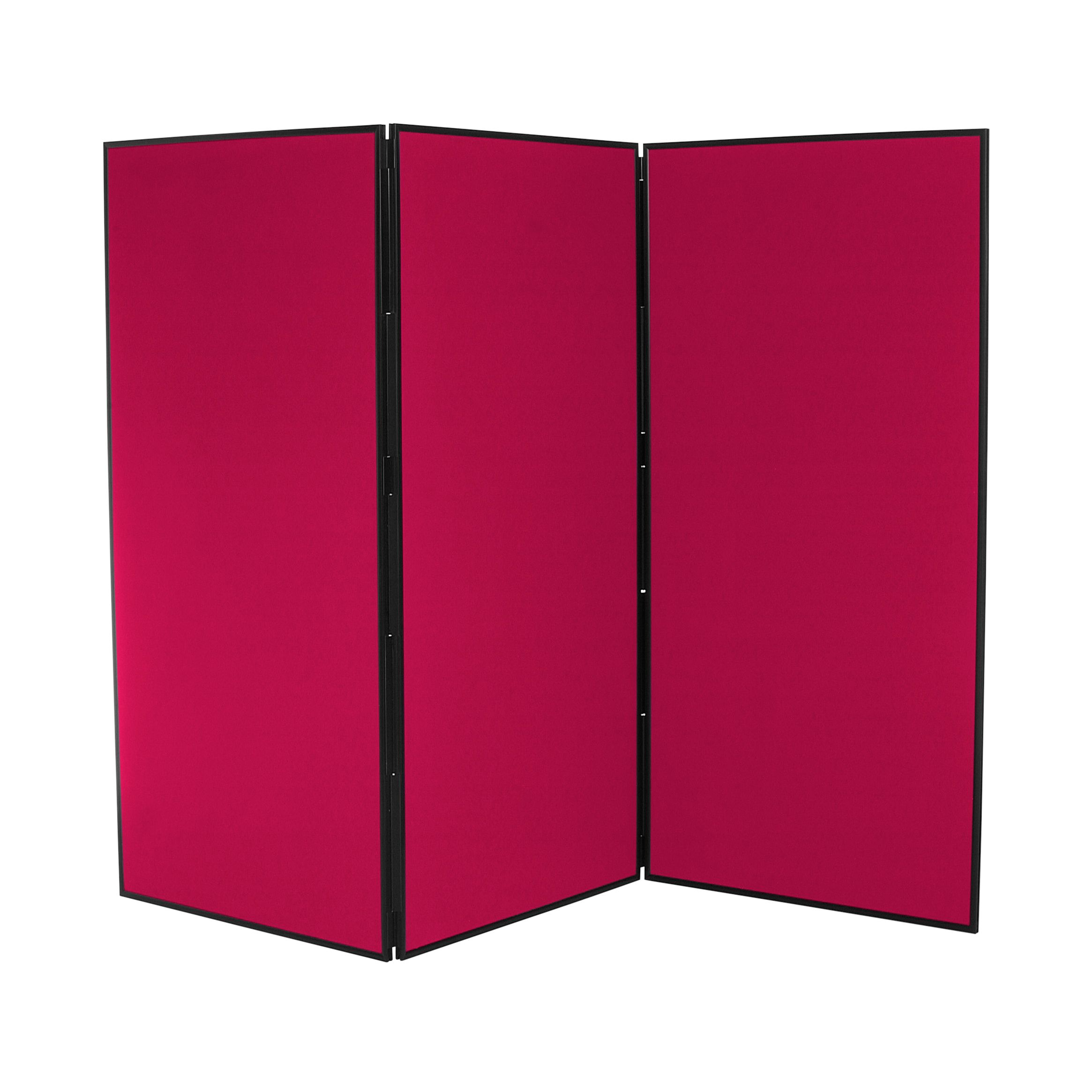 3 Panel Jumbo Display Board Wine with Black Frame