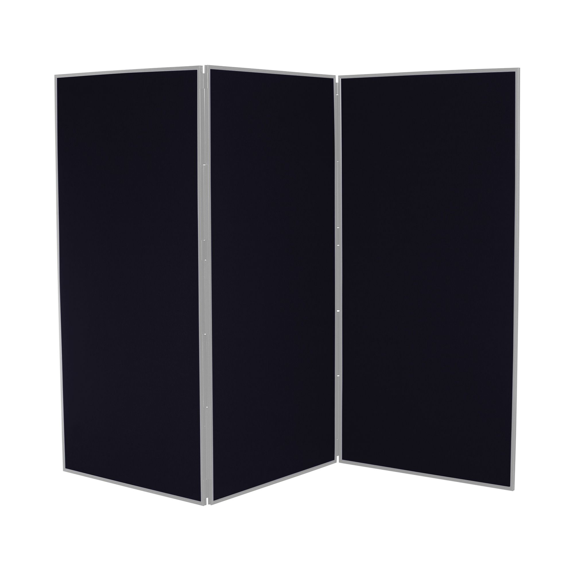 3 Panel Jumbo Display Board Black with Grey Frame