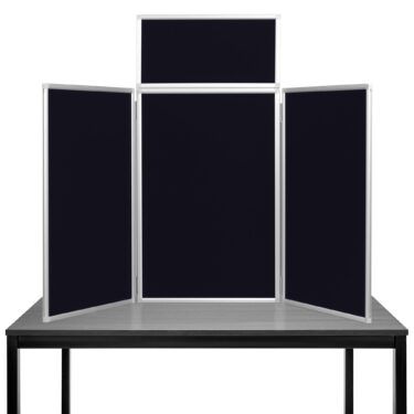 Maxi Desktop Display Boards Black with an Aluminium Frame
