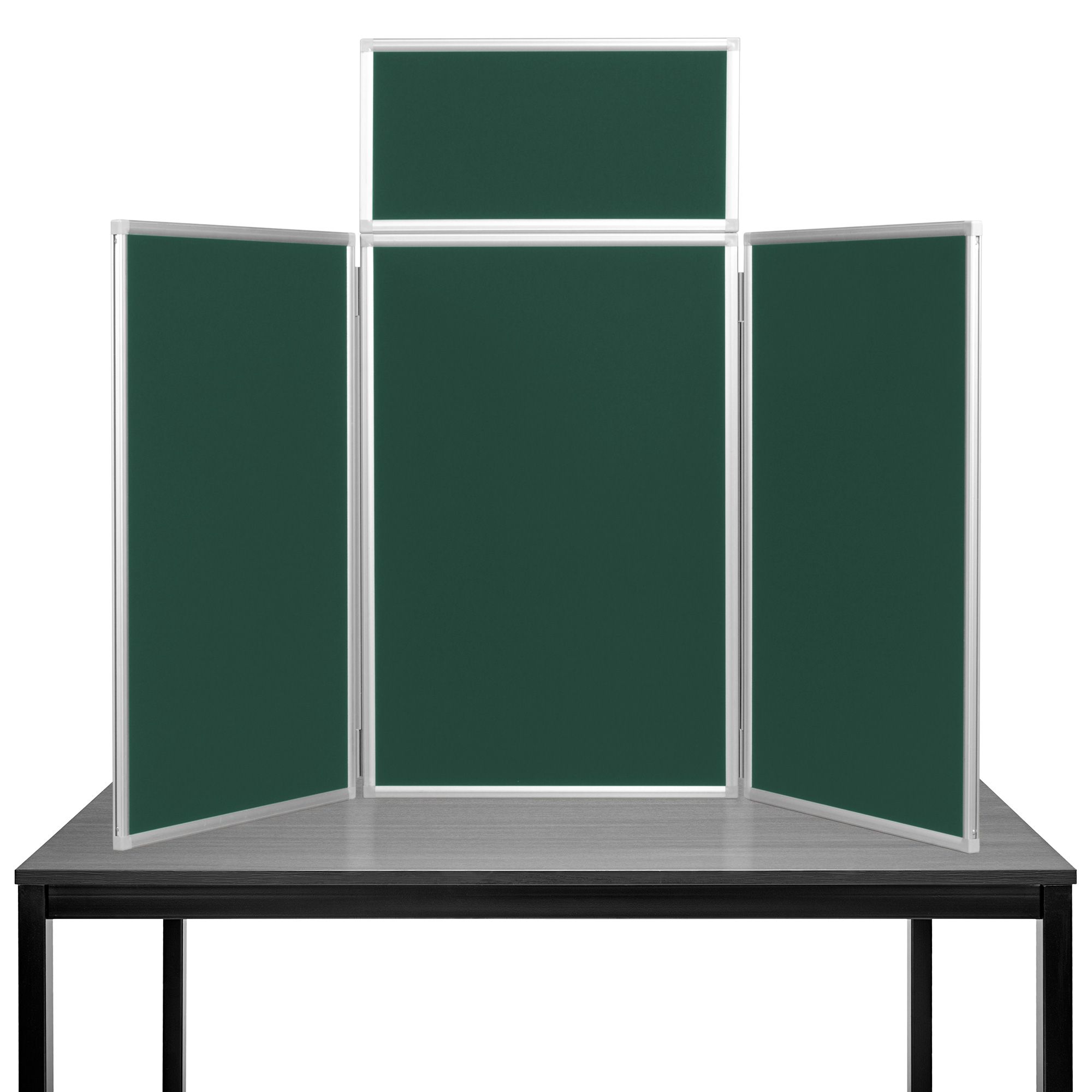 Maxi Desktop Display Boards Bottle Green with an Aluminium Frame