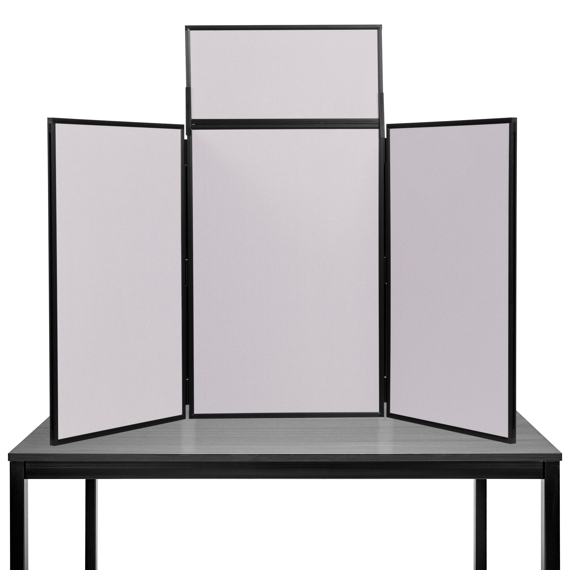 Maxi Desktop Display Boards Grey with a Black Frame