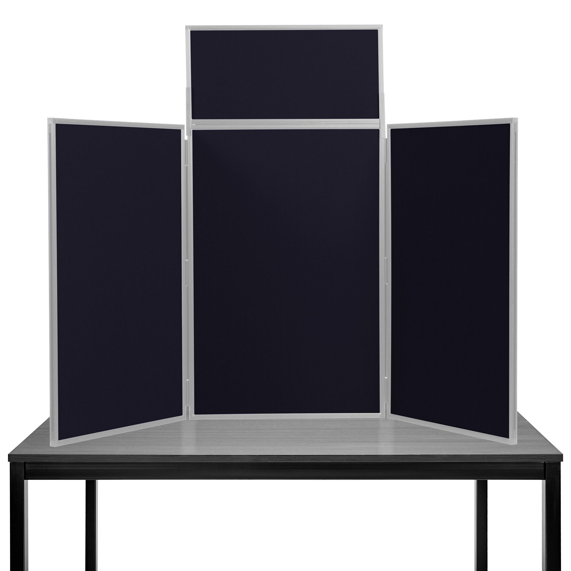 Maxi Desktop Display Boards Black with a Grey Frame
