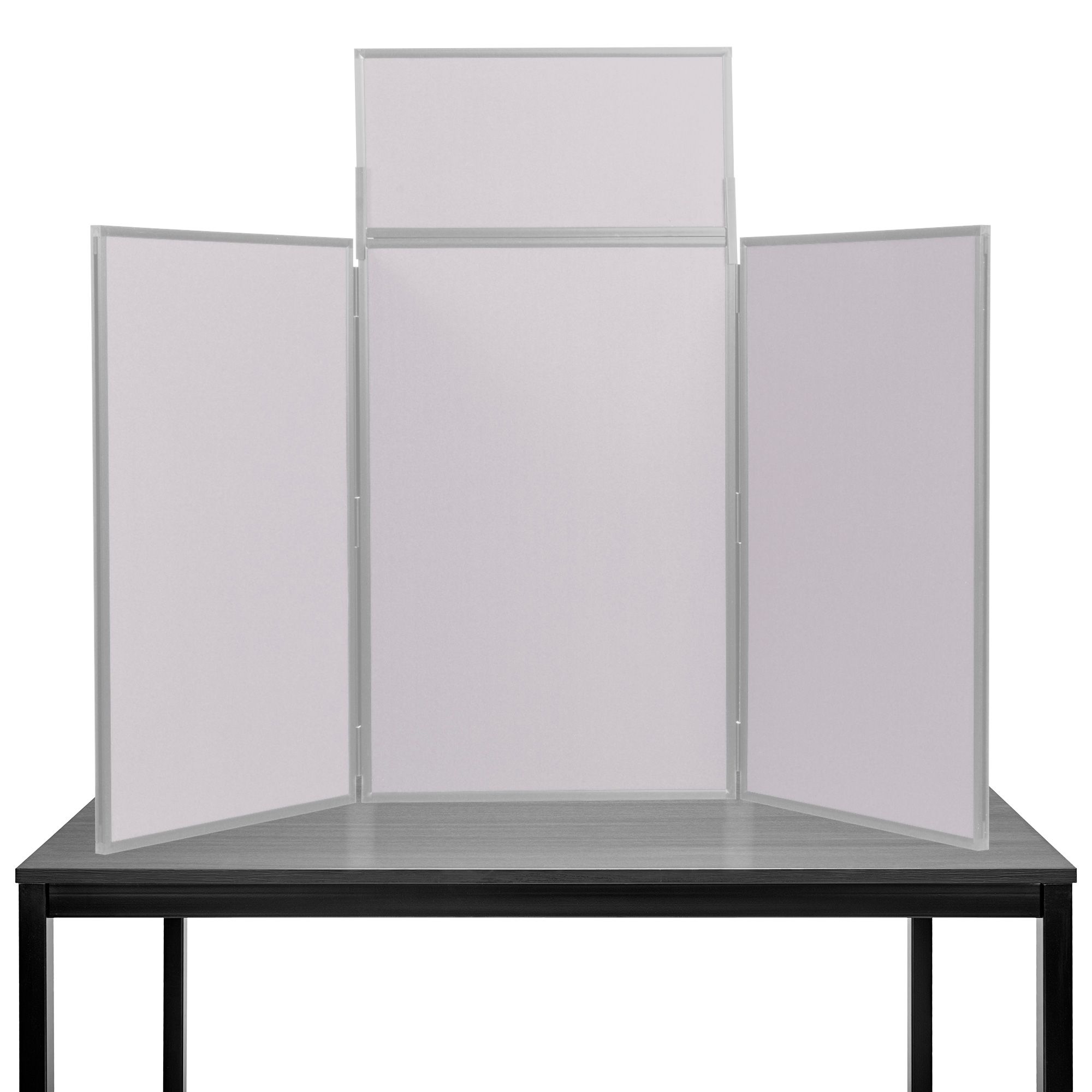 Maxi Desktop Display Boards Grey with a Grey Frame