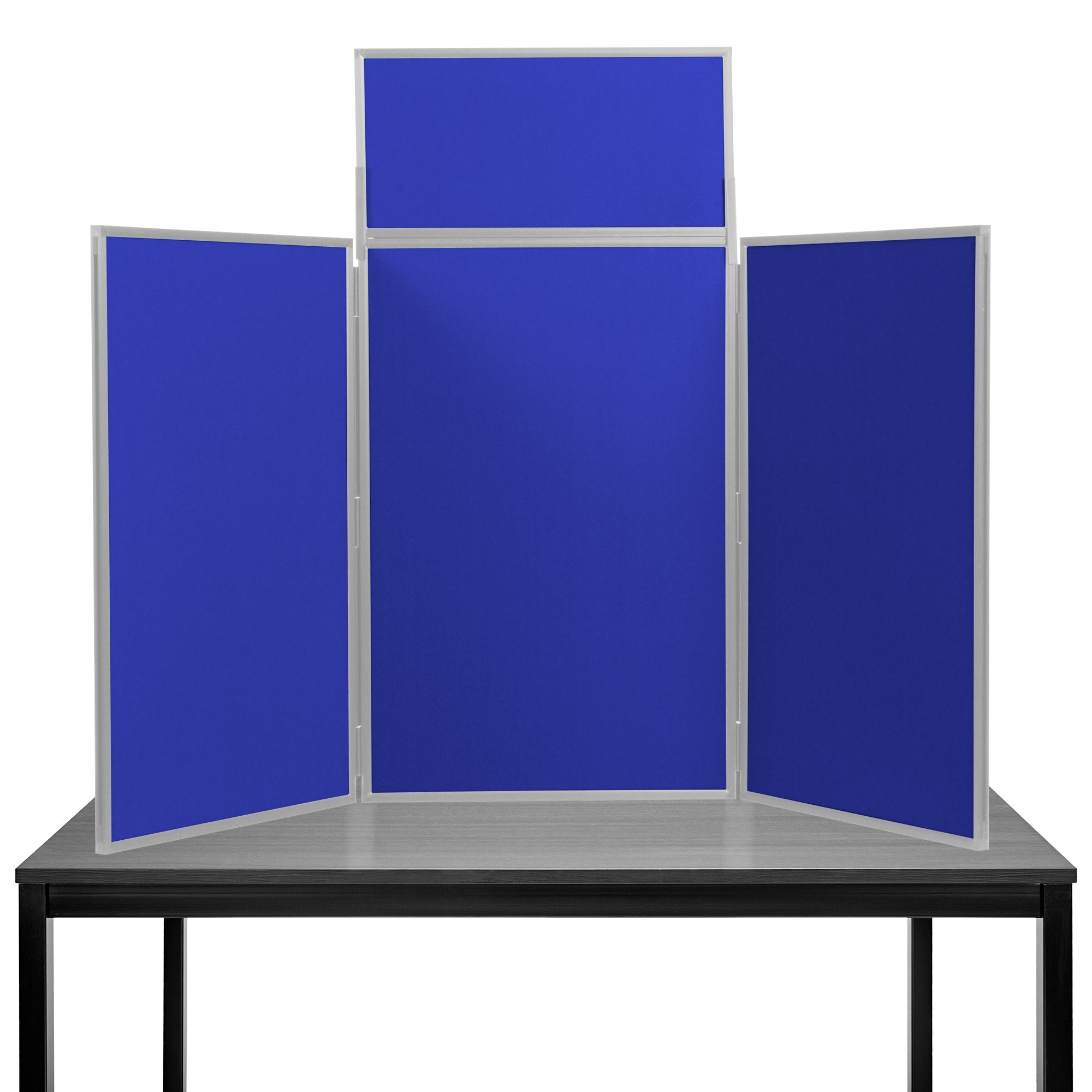 Maxi Desktop Display Boards Blue with a Grey Frame