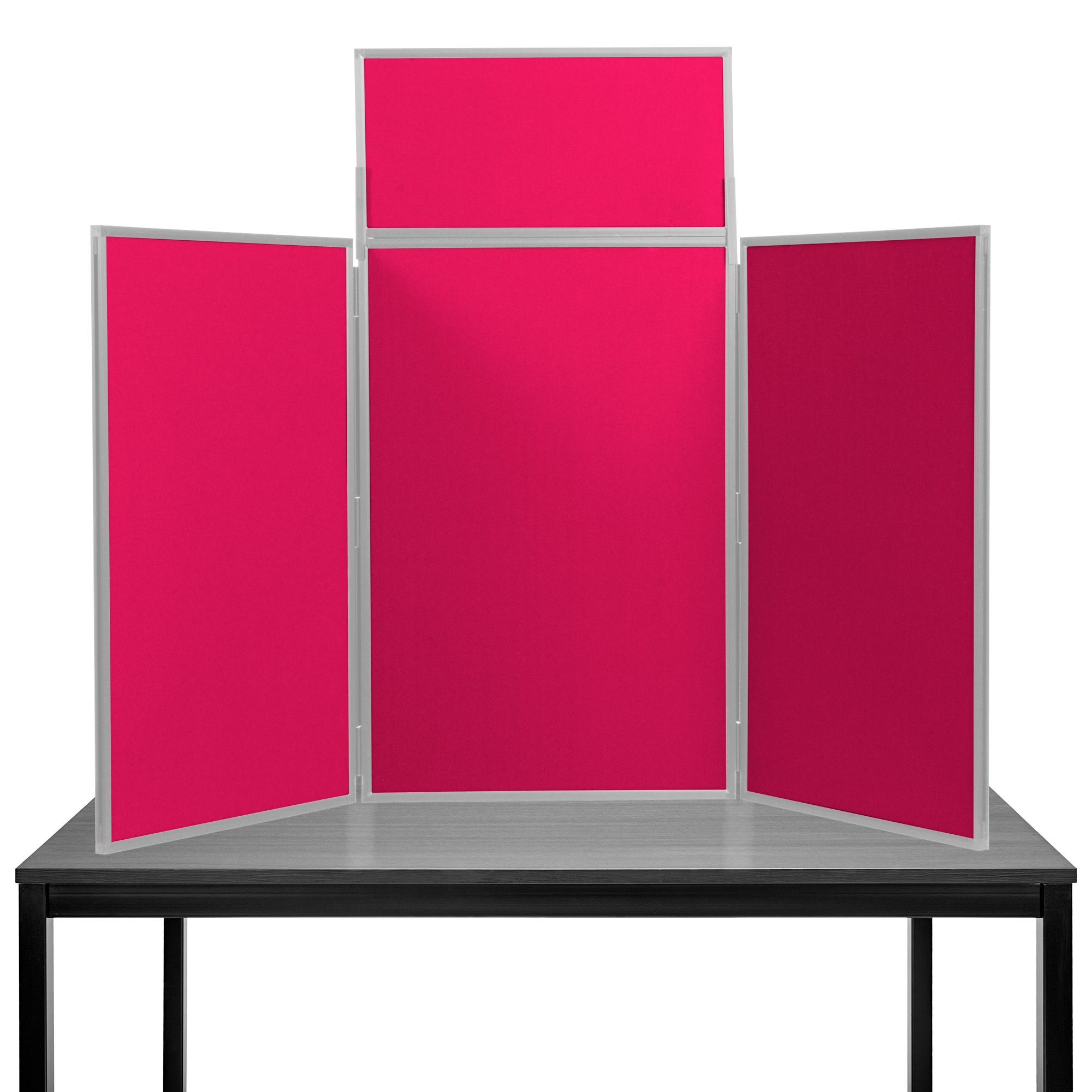 Maxi Desktop Display Boards Red with a Grey Frame