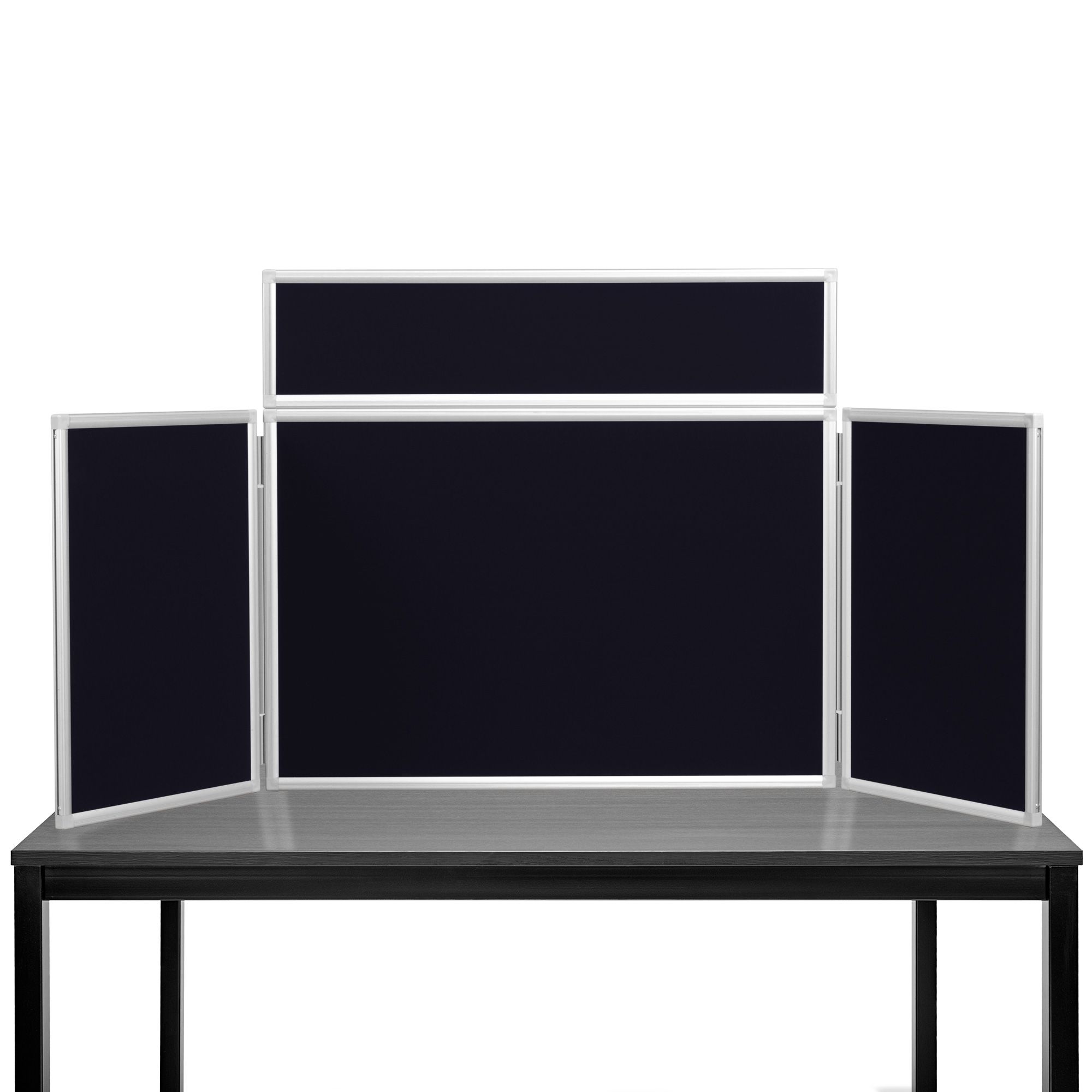 Midi Desktop Display Boards Black with Aluminium Frame