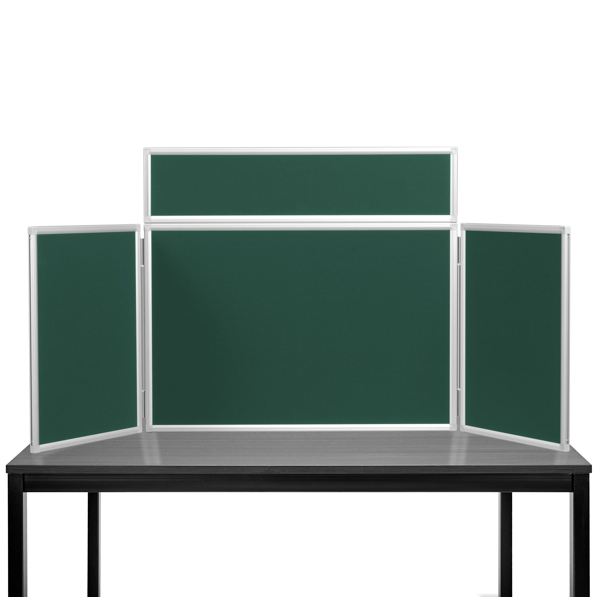 Maxi Desktop Display Boards Bottle Green with an Aluminium Frame