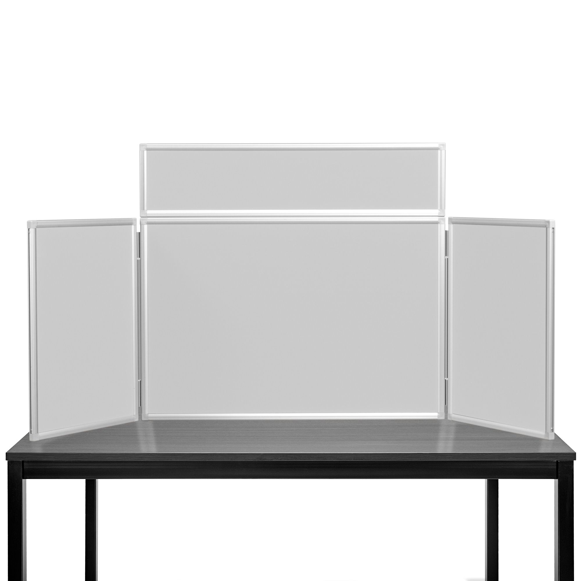 Midi Desktop Display Boards Grey with Aluminium Frame