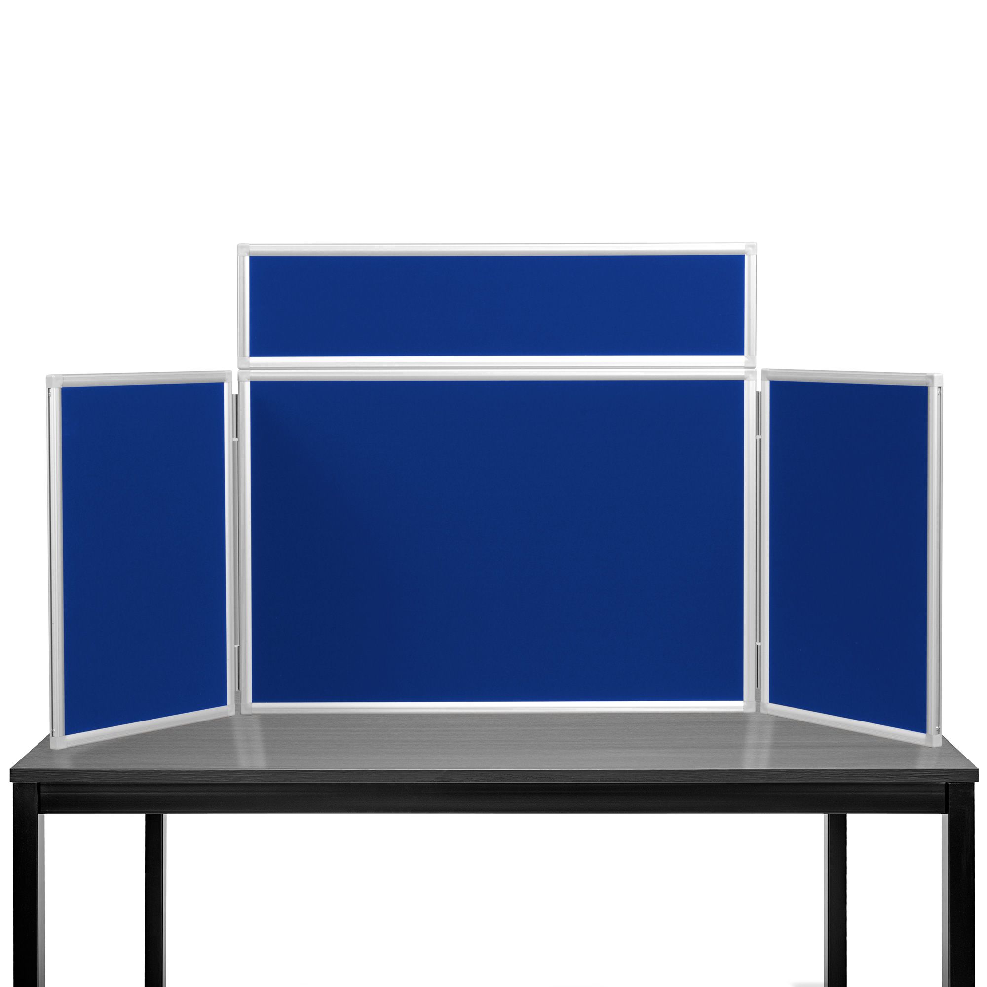 Midi Desktop Display Boards Navy Blue with Aluminium Frame
