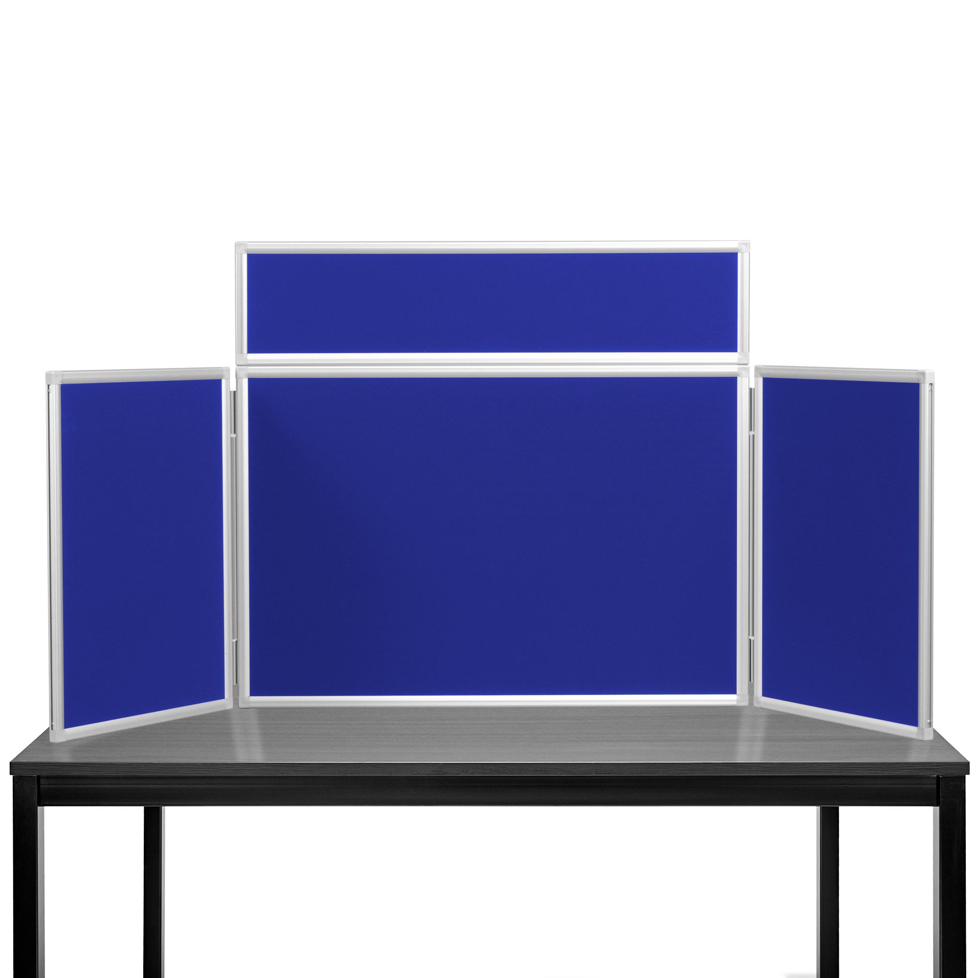 Midi Desktop Display Boards Blue with Aluminium Frame