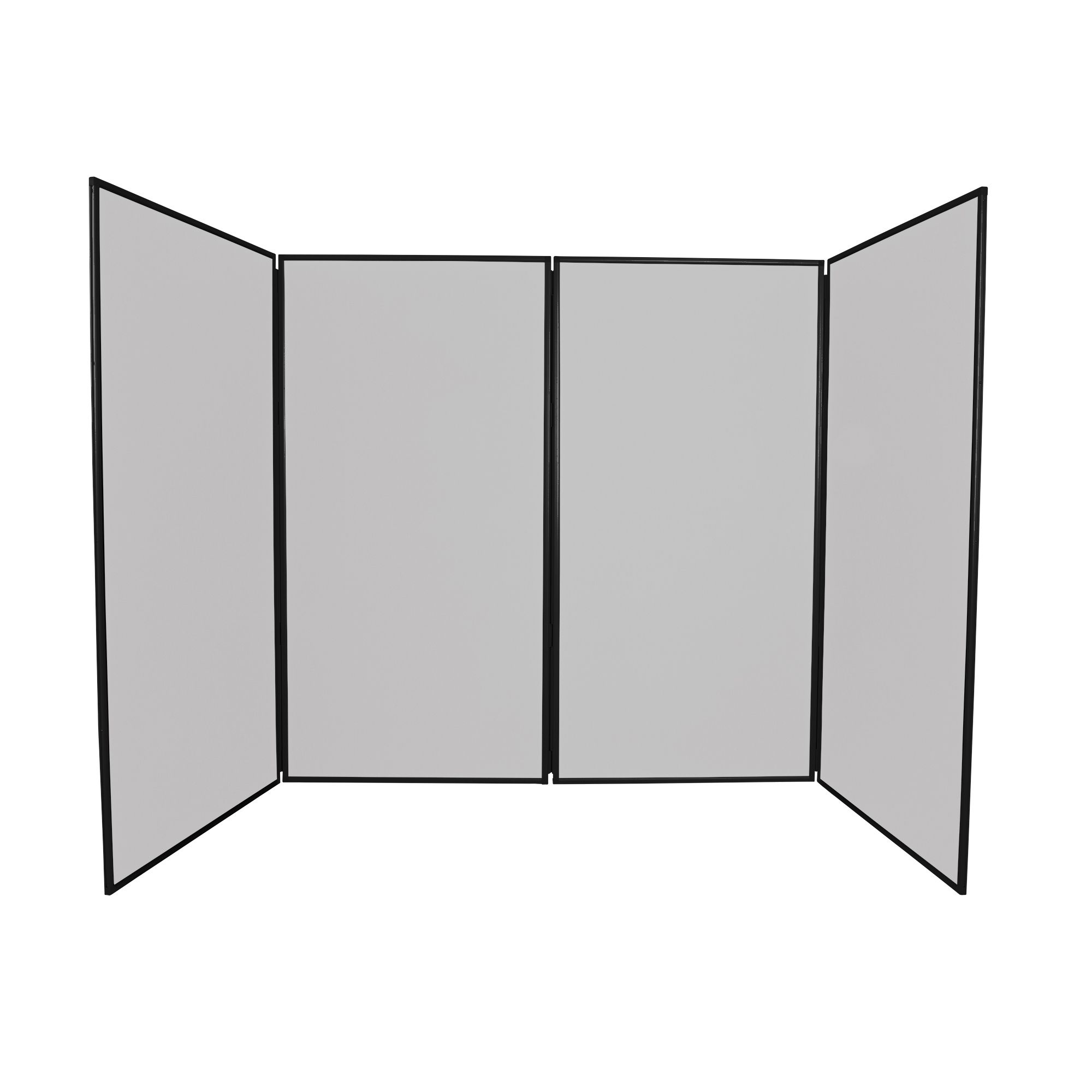 4 Panel Jumbo Display Board Grey with Black Frame