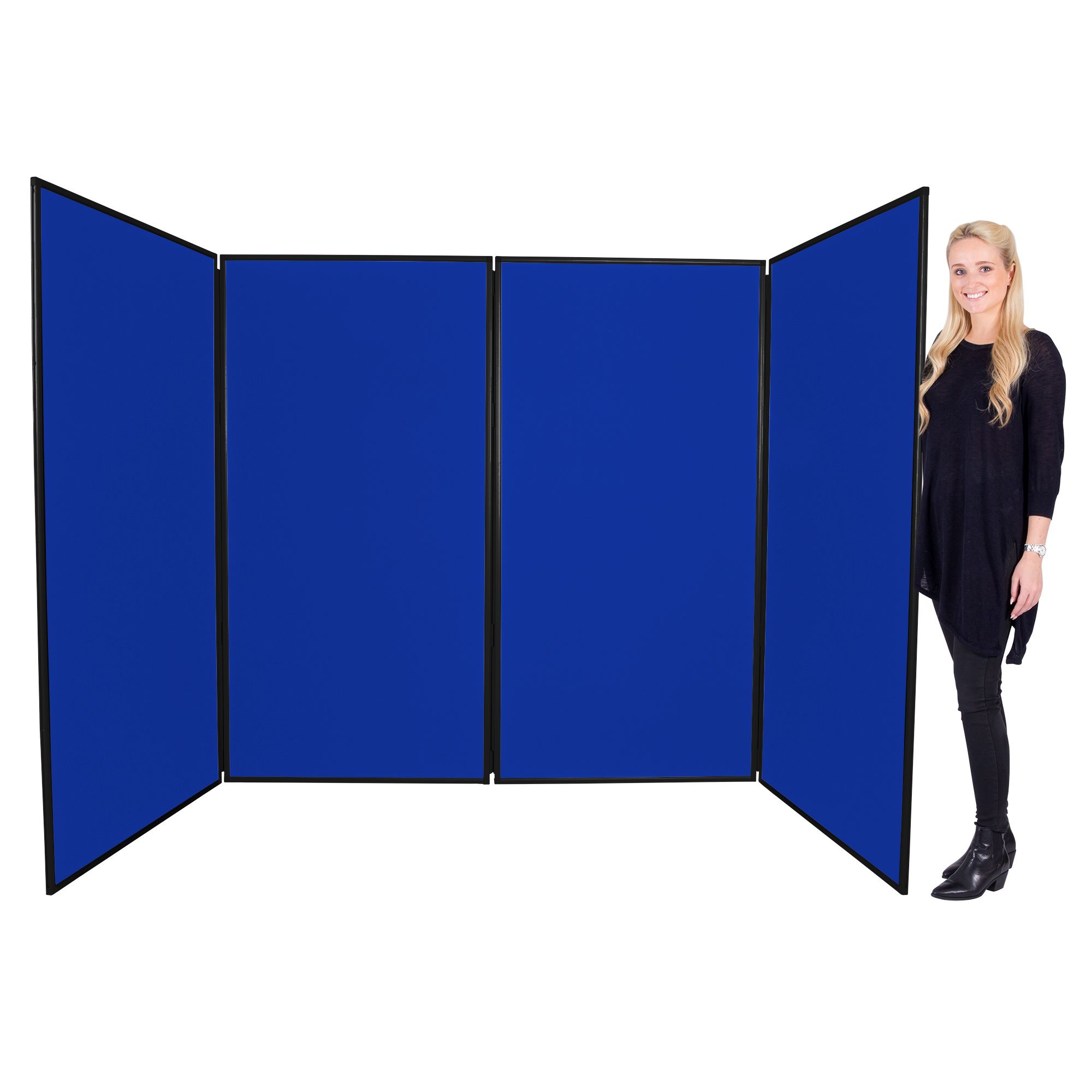 4 Panel Jumbo B Frame Royal Jess 4 Panel Jumbo Display Board Blue with Black Frame