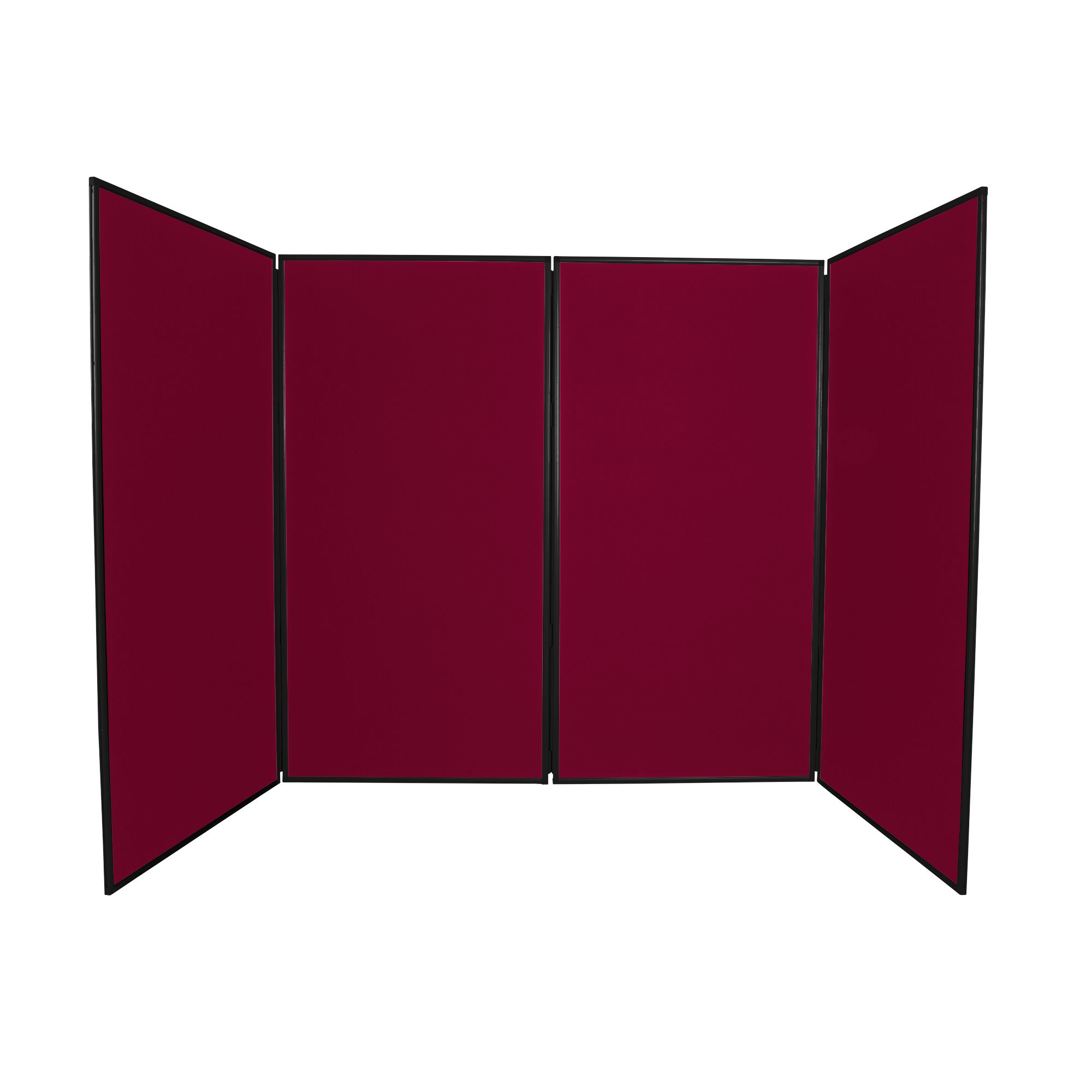 4 Panel Jumbo Display Board Wine with Black Frame