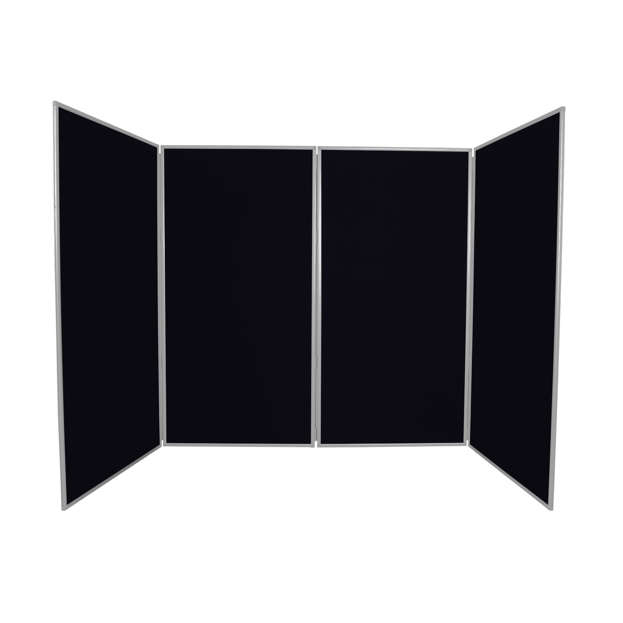 4 Panel Jumbo Display Board Black with Grey Frame