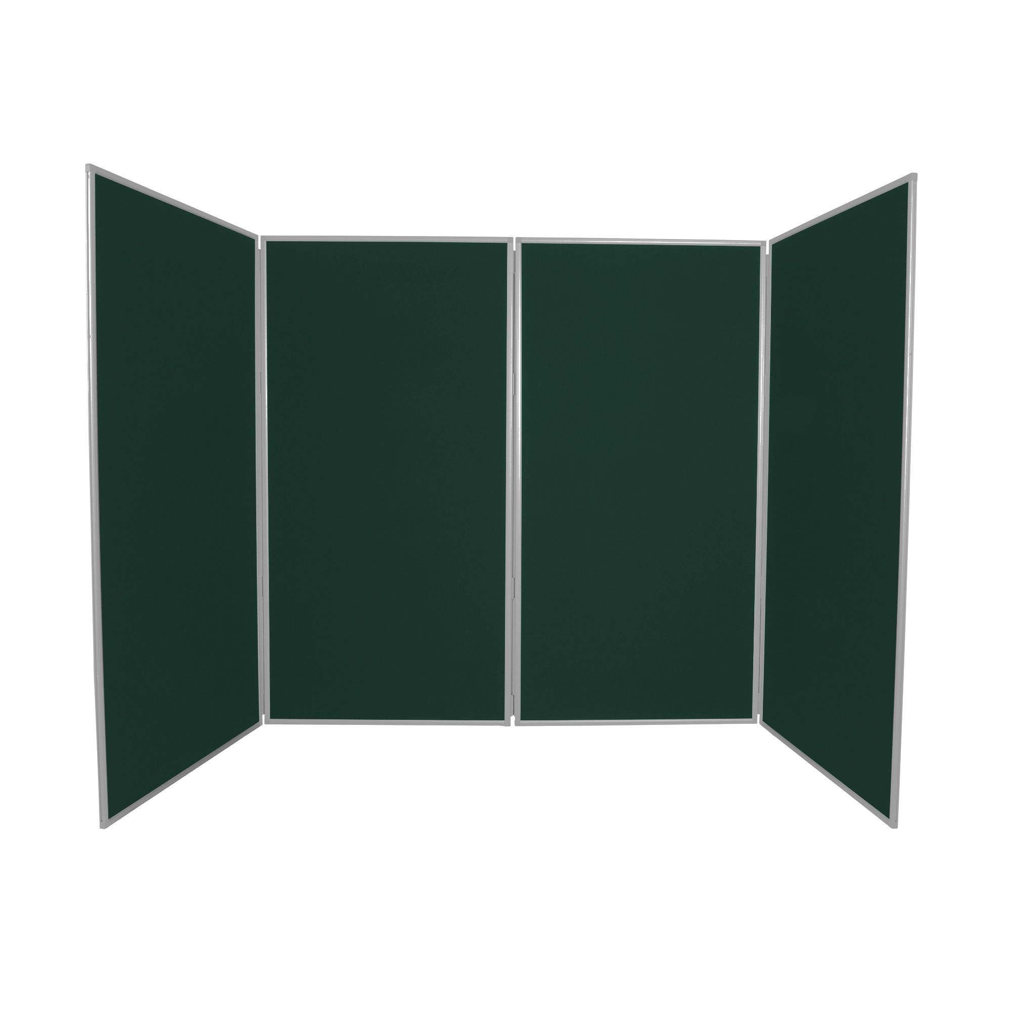 4 Panel Jumbo Display Board Bottle Green with Grey Frame