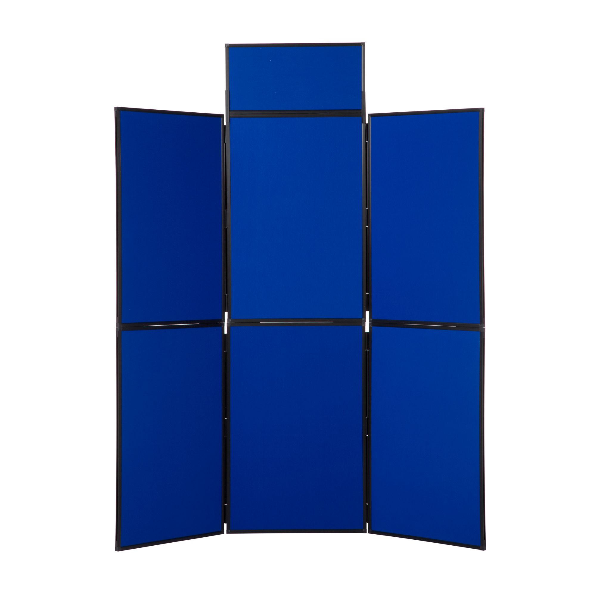Folding Display Boards PVC Frame Blue Fabric