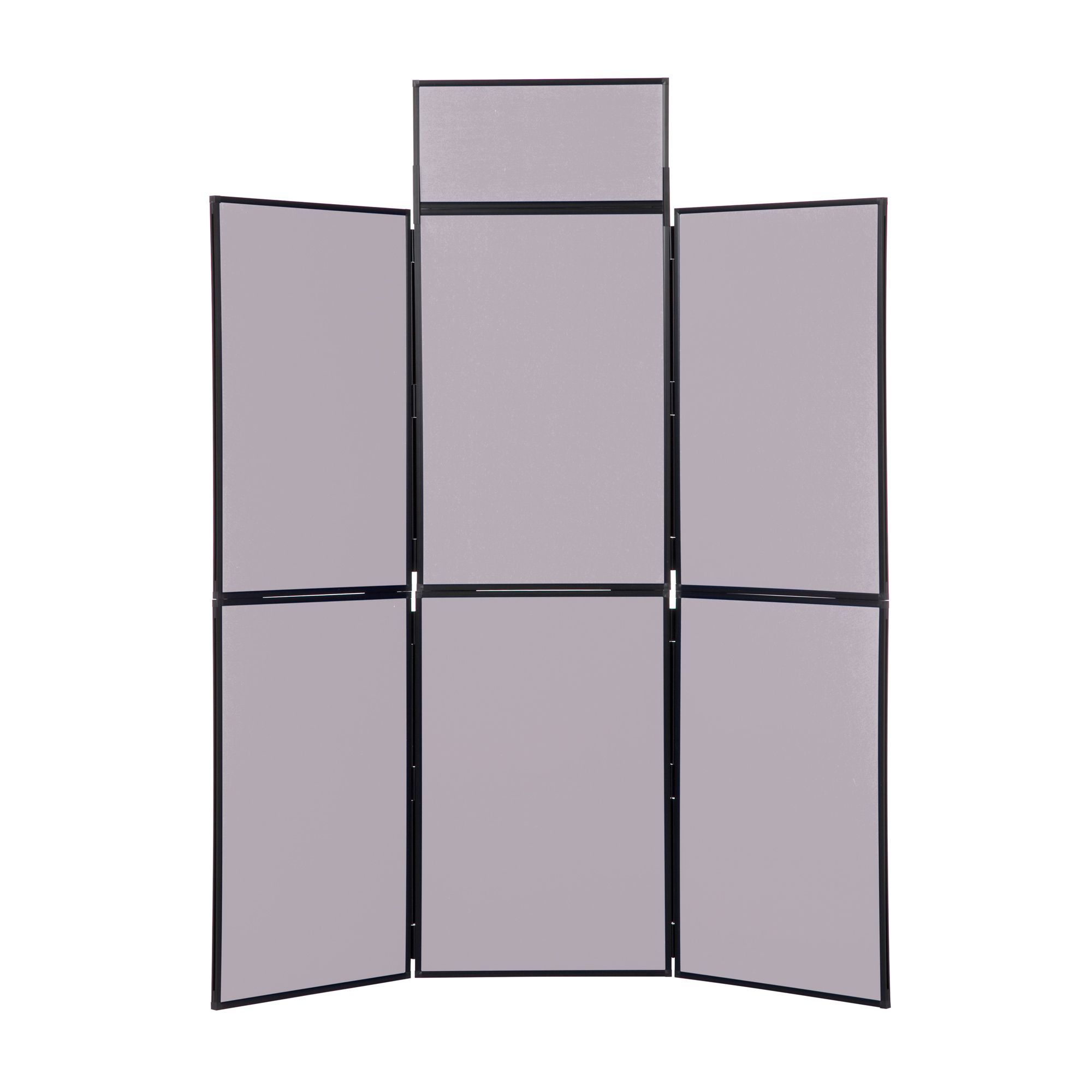 Folding Display Boards PVC Frame Grey Fabric