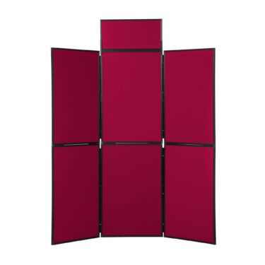 Folding Display Boards PVC Frame Wine Fabric