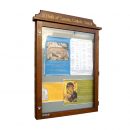 9 x A4 oak noticeboard