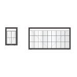 Available sises for A-Max aluminium noticeboards