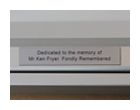 Aluminium dedication plate