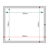 External & internal dimensions of AF30-8A4N Aluminium Noticeboard