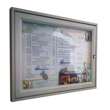 AF30-A3 aluminium noticeboard, silver anodised