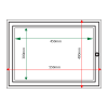 External & internal dimensions of AF30-A3 Aluminium Noticeboard