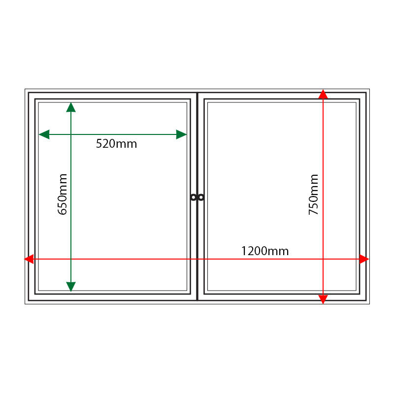 External & internal dimensions of
