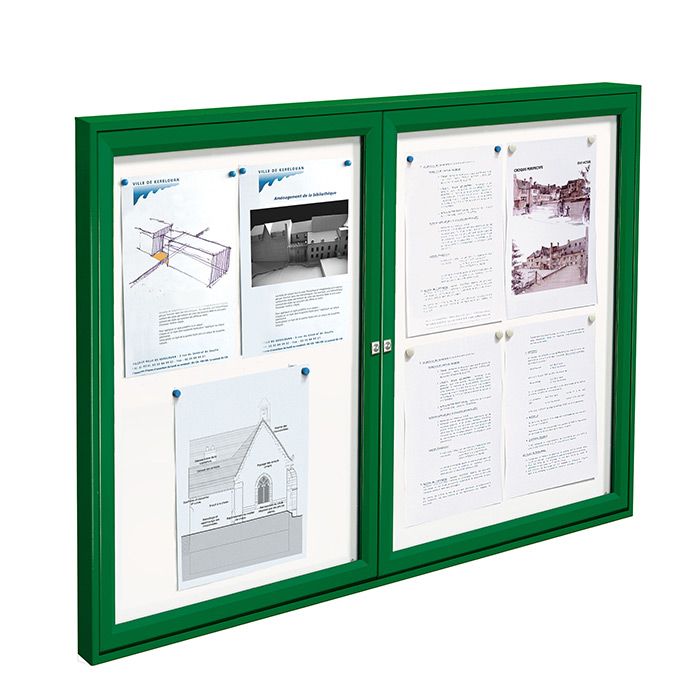 2-bay, A2, AF30 aluminium noticeboard