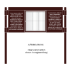 3 bay, single-sided, 6 x A4, A-Multi Decorative aluminium noticeboard, 1 bay glazed, showing sign panel option in unglazed bays