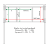External & internal dimensions of AF30MC-2621G Aluminium Noticeboard, (centre bay glazed)