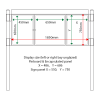 External & internal dimensions of AF30MC-2622G Aluminium Noticeboard, (end bay unglazed)