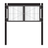 2 bay, single or double-sided, 6 x A4, A-Multi Contemporary aluminium noticeboard