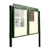 2 bay, single or double-sided, A1, A-Multi Contemporary aluminium noticeboard