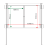 External & internal dimensions of AF30MC-DA1 Aluminium Noticeboard