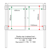 External & internal dimensions of AF30MC-DA11G Aluminium Noticeboard