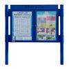 2 bay, single or double-sided, A2, A-Multi Contemporary aluminium noticeboard