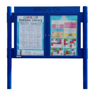 2 bay, single or double-sided, A2, A-Multi Contemporary aluminium noticeboard