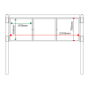 External & internal dimensions of AF30MC-T6A4 Aluminium Noticeboard